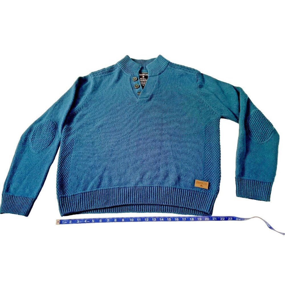 Emerald Isle Knitwear Wool Blend XXL Pullover Sweater With Buttoned Collar & Tex